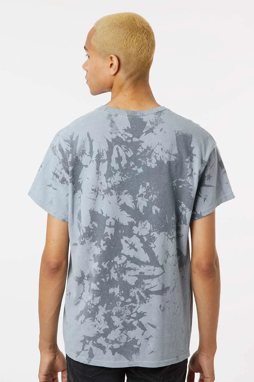 Dyenomite Mens Crush Tie Dyed Short Sleeve Crewneck T-Shirt - Hail - Closeout