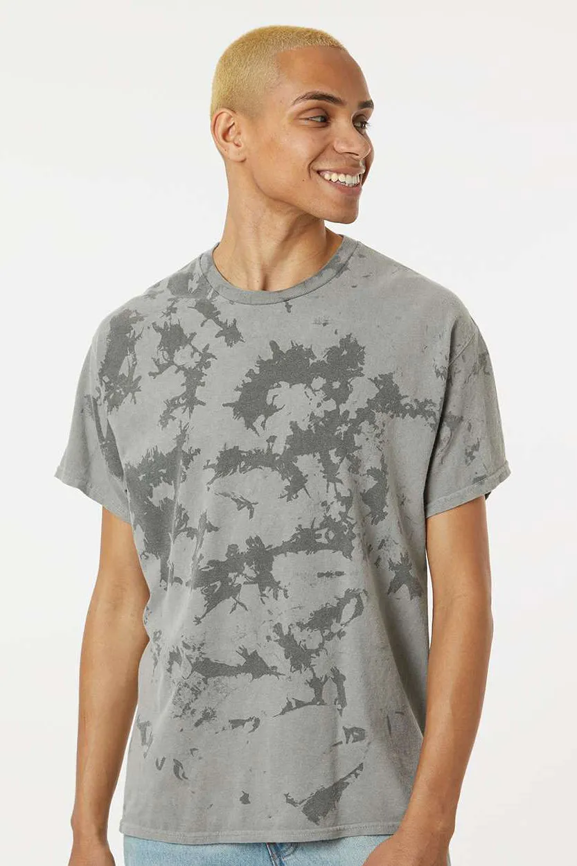 Dyenomite Mens Crush Tie Dyed Short Sleeve Crewneck T-Shirt - Tank