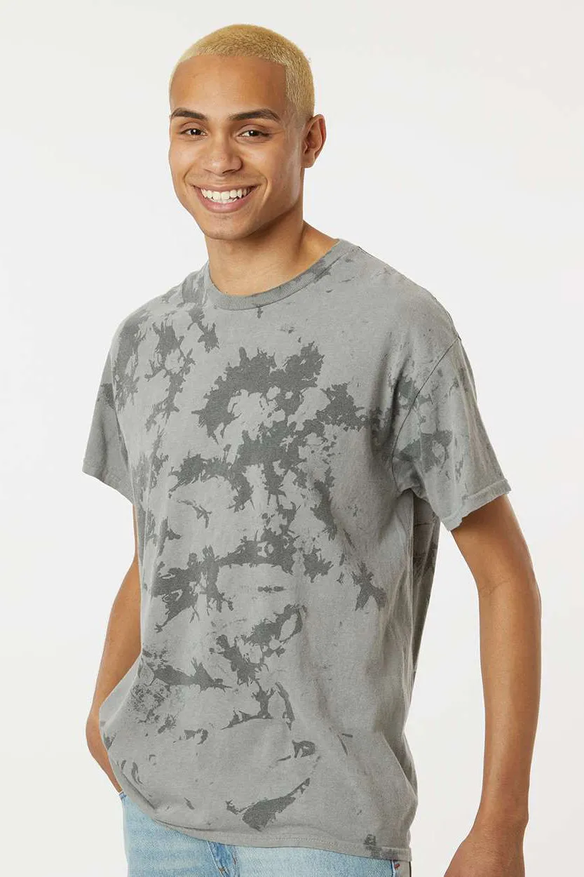 Dyenomite Mens Crush Tie Dyed Short Sleeve Crewneck T-Shirt - Tank