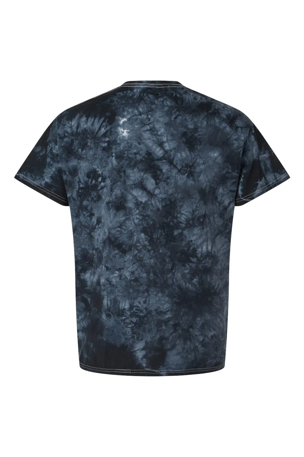 Dyenomite Mens Crystal Tie Dyed Short Sleeve Crewneck T-Shirt - Black Crystal - Closeout