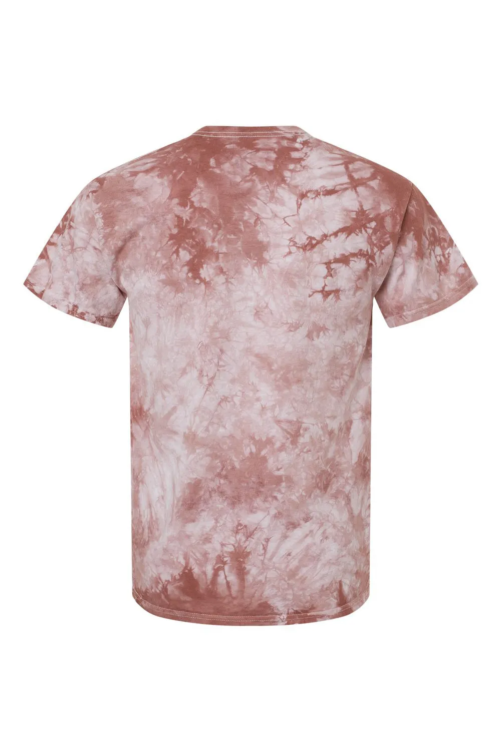 Dyenomite Mens Crystal Tie Dyed Short Sleeve Crewneck T-Shirt - Copper - Closeout