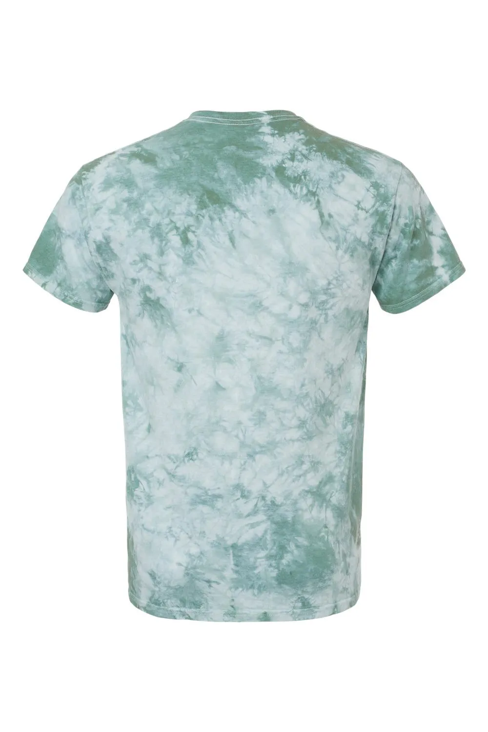 Dyenomite Mens Crystal Tie Dyed Short Sleeve Crewneck T-Shirt - Moss - Closeout