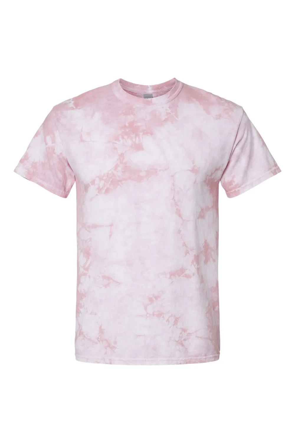 Dyenomite Mens Crystal Tie Dyed Short Sleeve Crewneck T-Shirt - Rose - Closeout