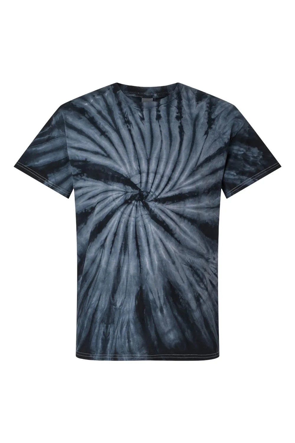 Dyenomite Mens Cyclone Pinwheel Tie Dyed Short Sleeve Crewneck T-Shirt - Black - Closeout