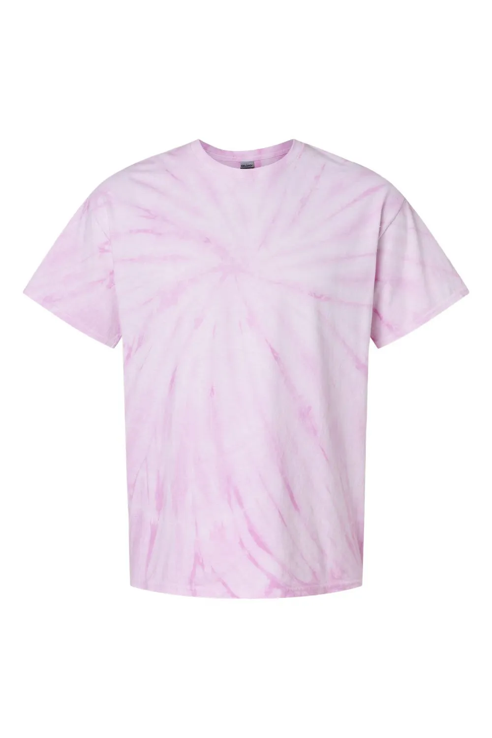 Dyenomite Mens Cyclone Pinwheel Tie Dyed Short Sleeve Crewneck T-Shirt - Lilac - Closeout