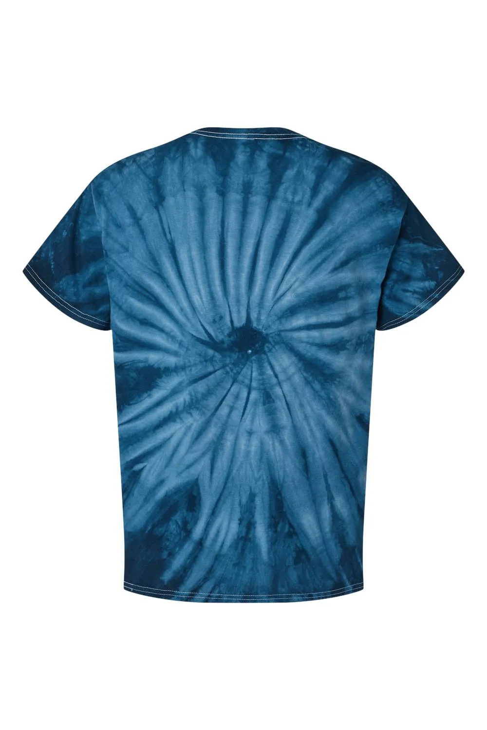 Dyenomite Mens Cyclone Pinwheel Tie Dyed Short Sleeve Crewneck T-Shirt - Navy Blue - Closeout