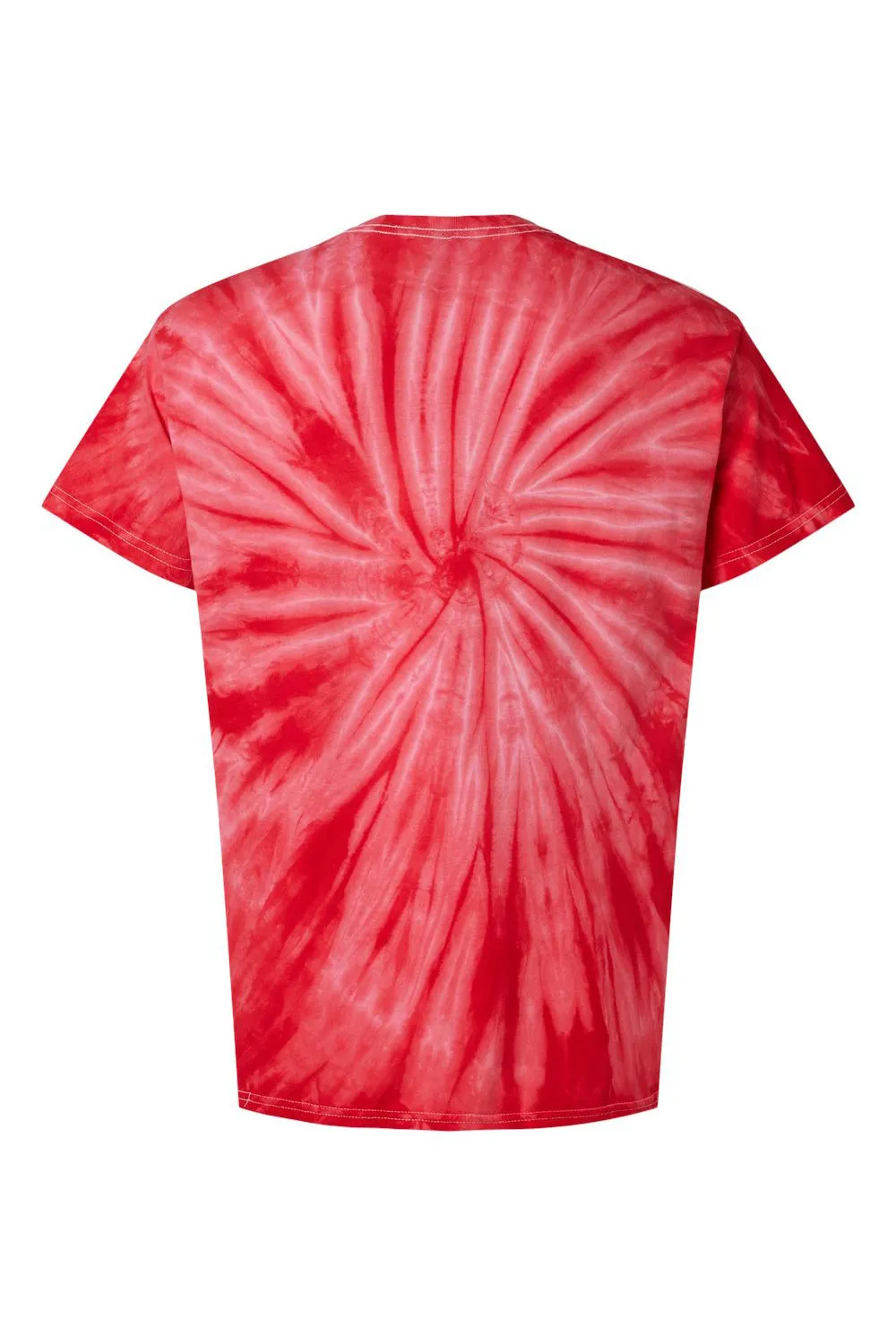 Dyenomite Mens Cyclone Pinwheel Tie Dyed Short Sleeve Crewneck T-Shirt - Red - Closeout