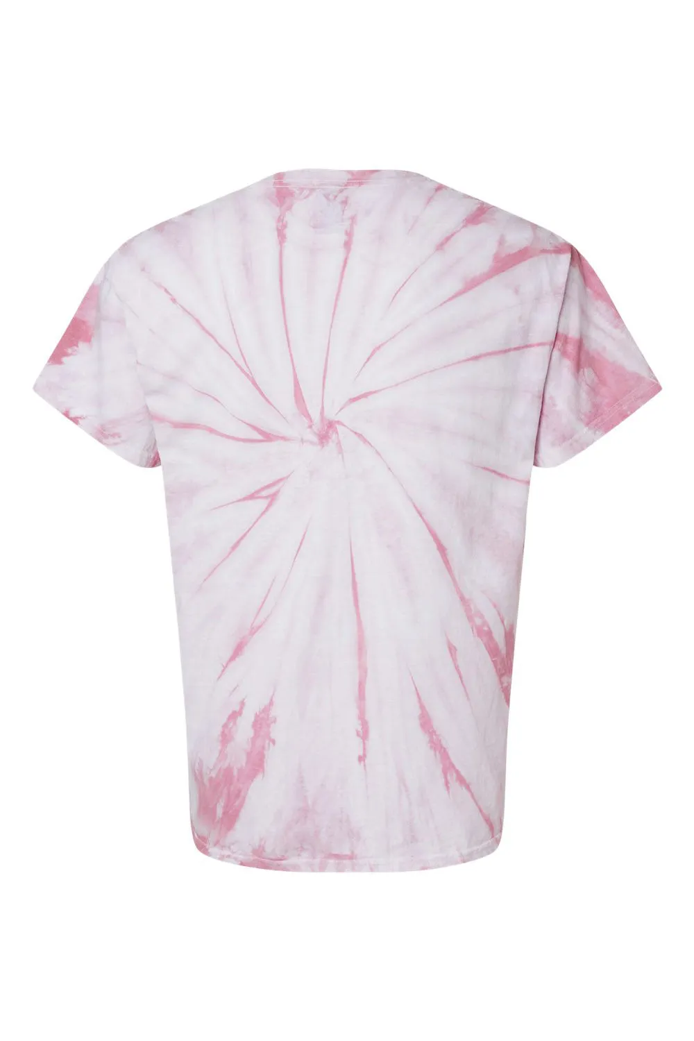 Dyenomite Mens Cyclone Pinwheel Tie Dyed Short Sleeve Crewneck T-Shirt - Rose - Closeout