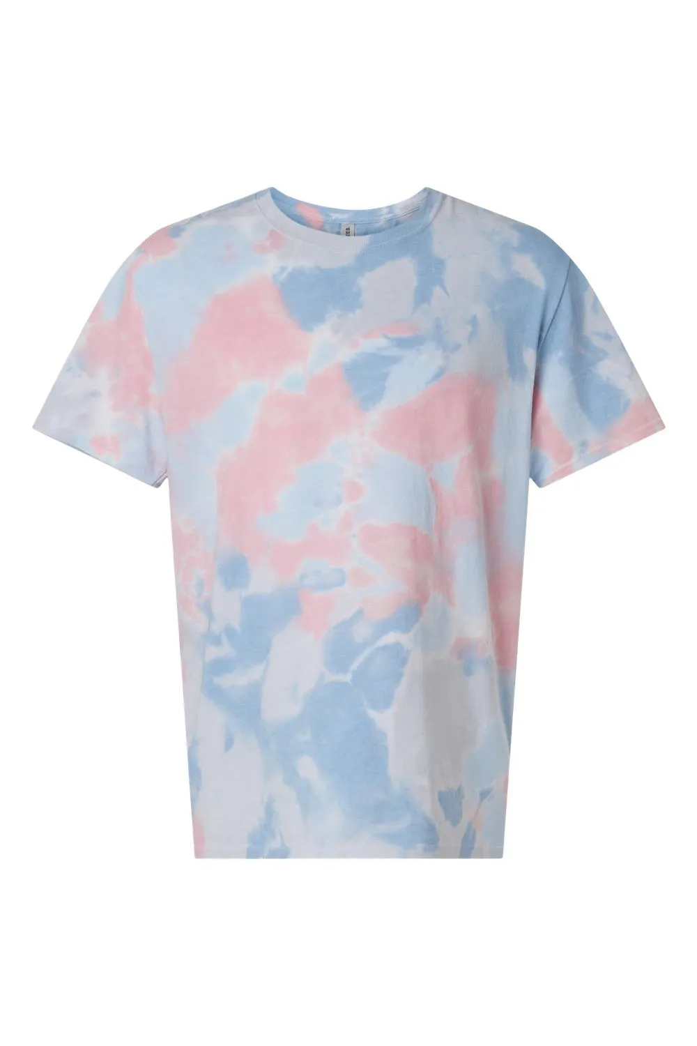 Dyenomite Mens Dream Tie Dyed Short Sleeve Crewneck T-Shirt - Coral - Closeout