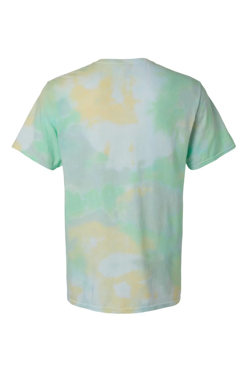 Dyenomite Mens Dream Tie Dyed Short Sleeve Crewneck T-Shirt - Lemon Lime - Closeout