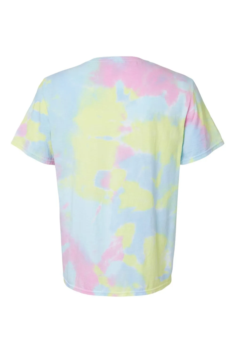 Dyenomite Mens Dream Tie Dyed Short Sleeve Crewneck T-Shirt - Pastel Rainbow - Closeout