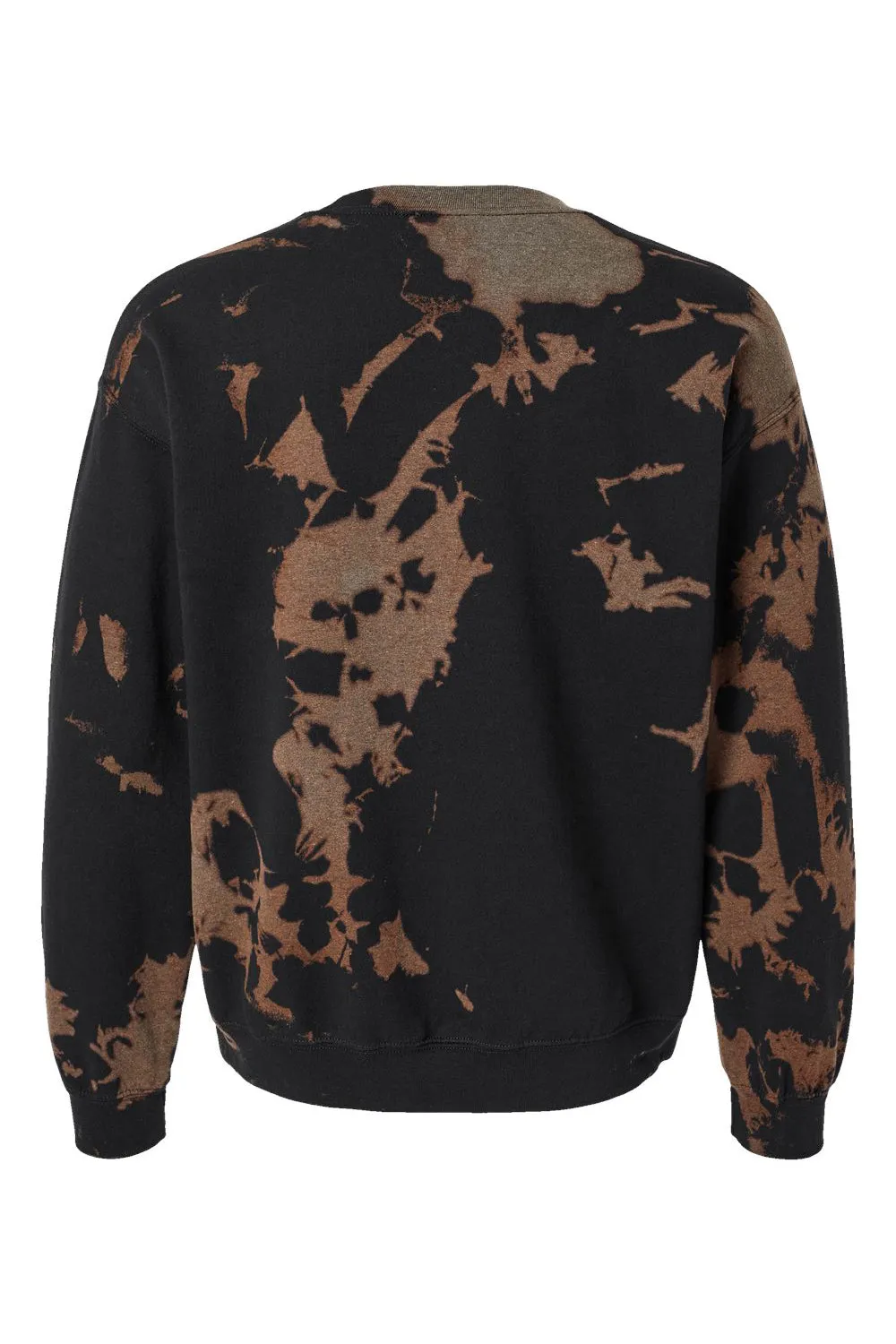 Dyenomite Mens Essential Fleece Bleach Wash Crewneck Sweatshirt - Gobi - Closeout
