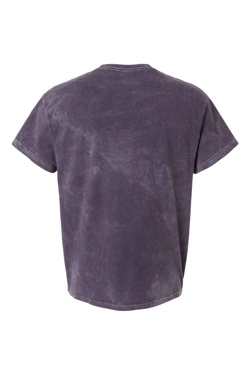 Dyenomite Mens Mineral Wash Short Sleeve Crewneck T-Shirt - Aubergine - Closeout