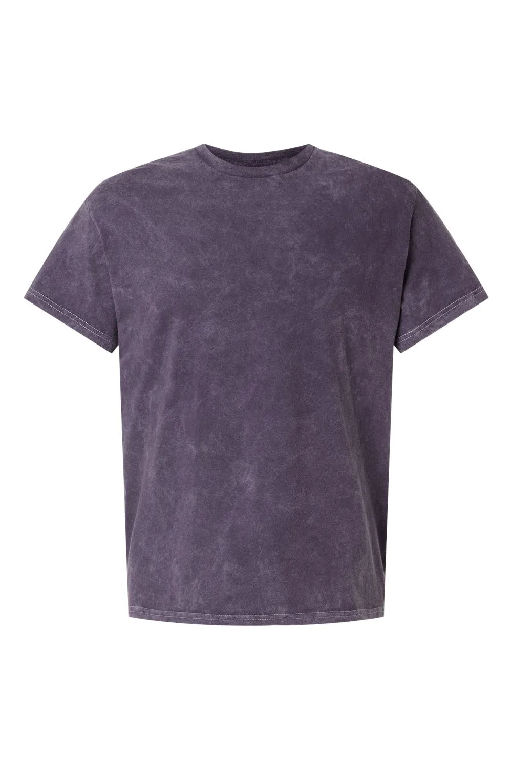 Dyenomite Mens Mineral Wash Short Sleeve Crewneck T-Shirt - Aubergine - Closeout