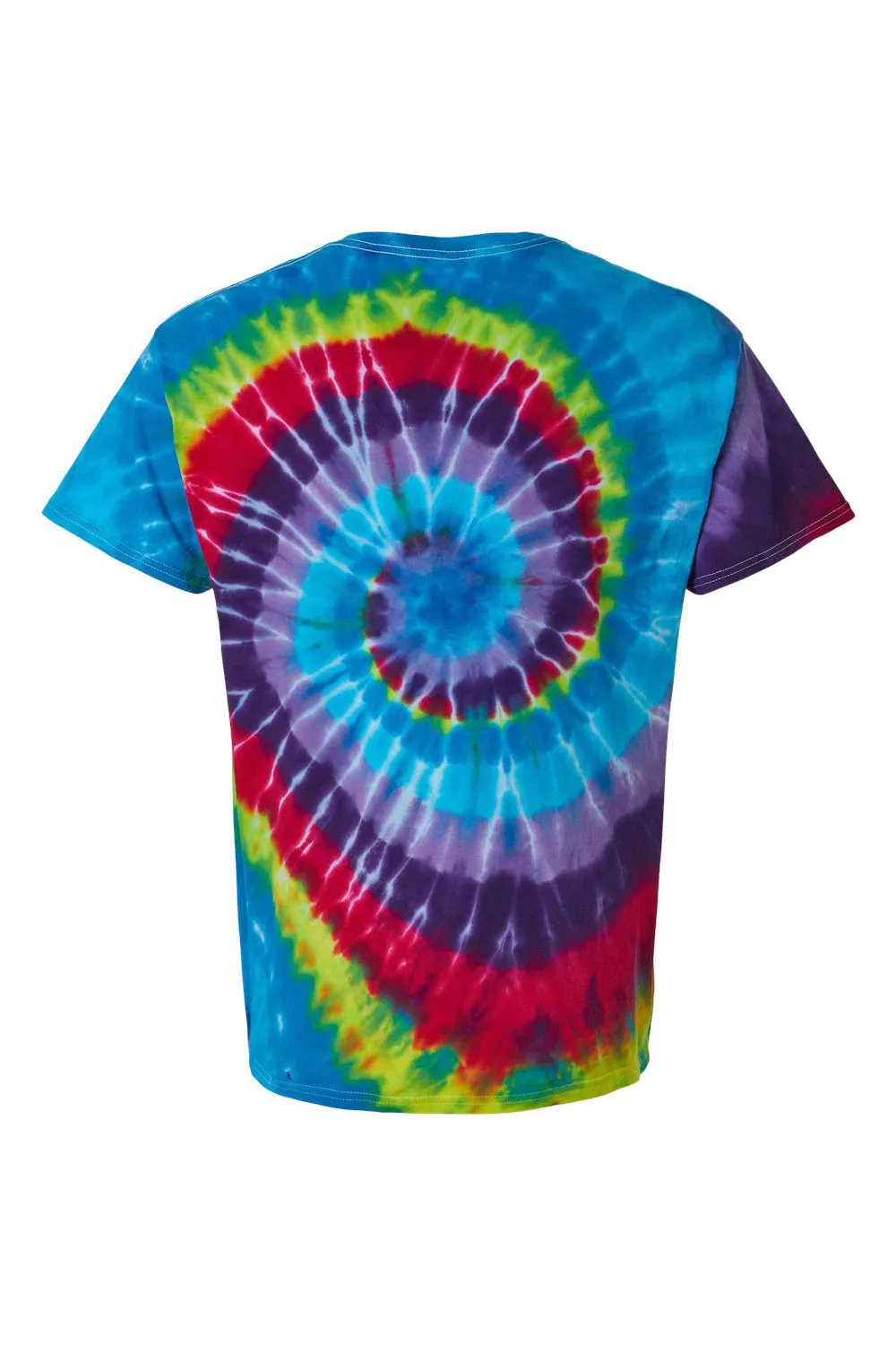 Dyenomite Mens Spiral Tie Dyed Short Sleeve Crewneck T-Shirt - Festival - Closeout