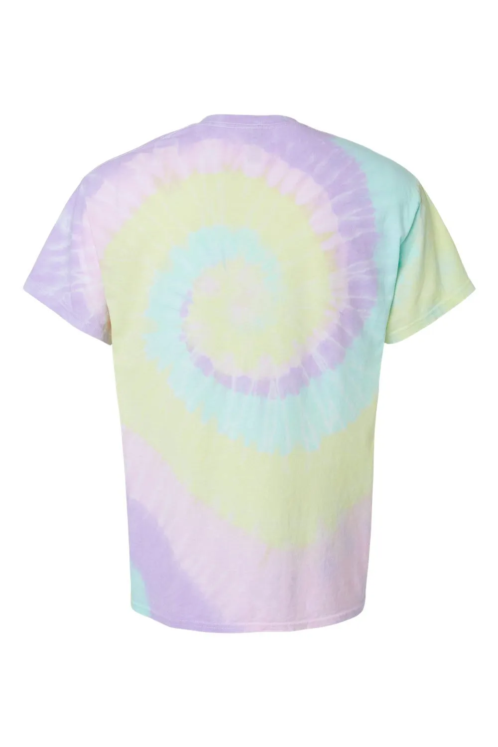 Dyenomite Mens Spiral Tie Dyed Short Sleeve Crewneck T-Shirt - Hawaiian Breeze - Closeout
