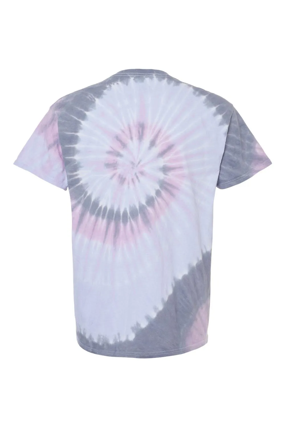 Dyenomite Mens Spiral Tie Dyed Short Sleeve Crewneck T-Shirt - Malibu - Closeout