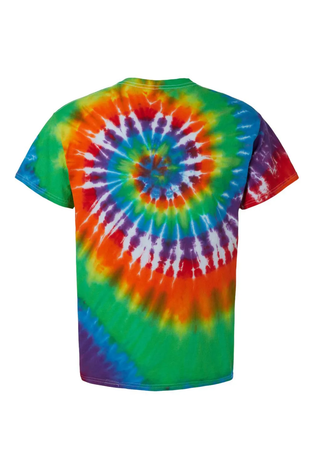 Dyenomite Mens Spiral Tie Dyed Short Sleeve Crewneck T-Shirt - Michelangelo - Closeout