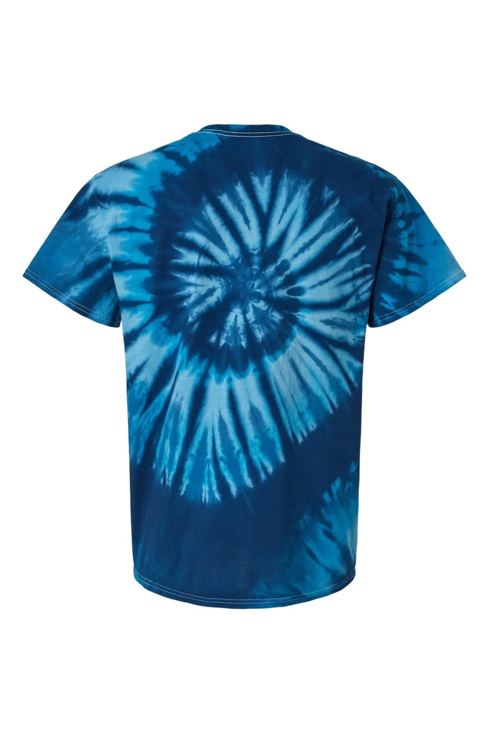 Dyenomite Mens Tide Tie Dyed Short Sleeve Crewneck T-Shirt - Blue Tide - Closeout