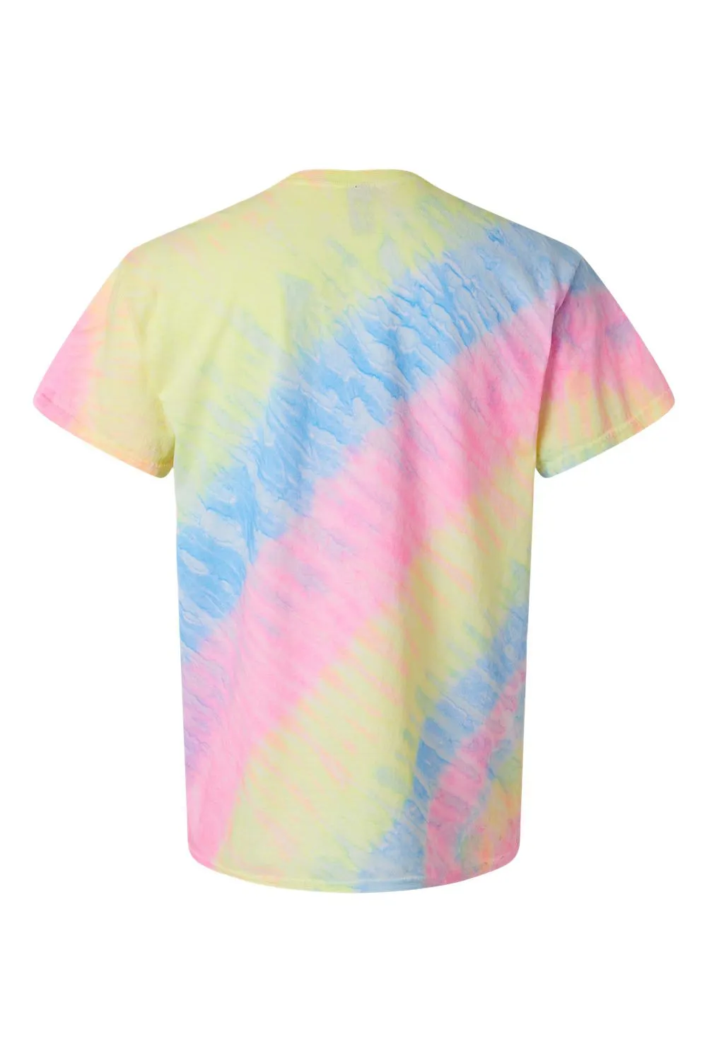 Dyenomite Mens Tilt Tie Dyed Short Sleeve Crewneck T-Shirt - Dayglo - Closeout