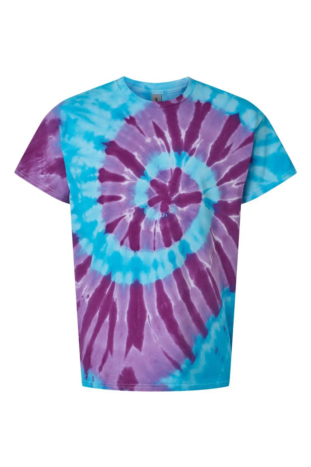 Dyenomite Mens Typhoon Tie Dyed Short Sleeve Crewneck T-Shirt - Tahiti - Closeout
