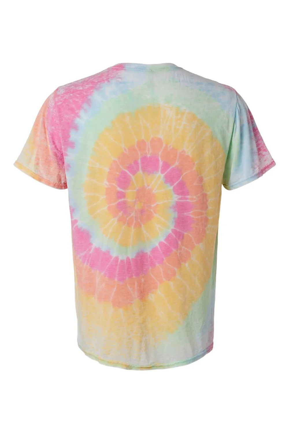 Dyenomite Mens Vintage Festival Tie Dyed Short Sleeve Crewneck T-Shirt - Aerial Spiral - Closeout