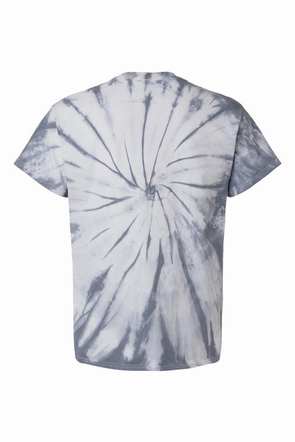 Dyenomite Mens Contrast Cyclone Tie Dyed Short Sleeve Crewneck T-Shirt - Silver Grey - Closeout