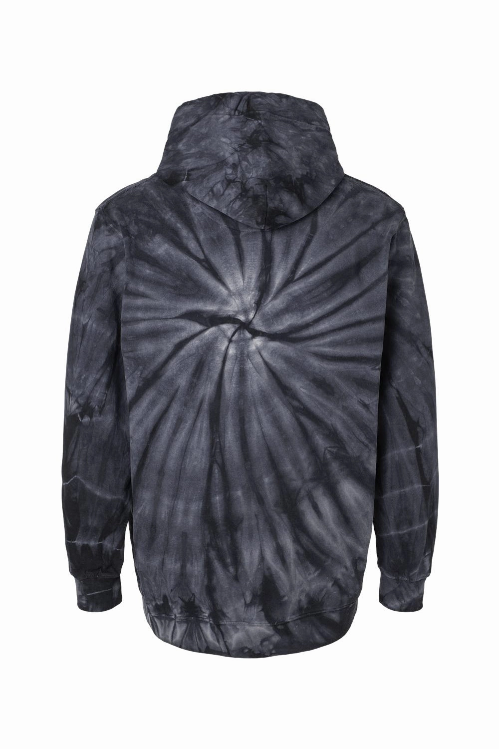 Dyenomite Mens Cyclone Tie Dyed Hooded Sweatshirt Hoodie w/ Pouch Pocket - Black