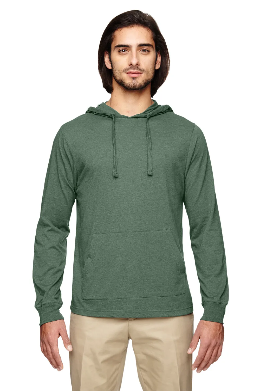 Econscious Mens Eco Jersey Hooded T-SHirt Hoodie - Asparagus Green