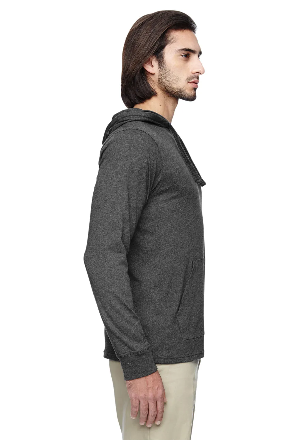 Econscious Mens Eco Jersey Hooded T-SHirt Hoodie - Charcoal Grey
