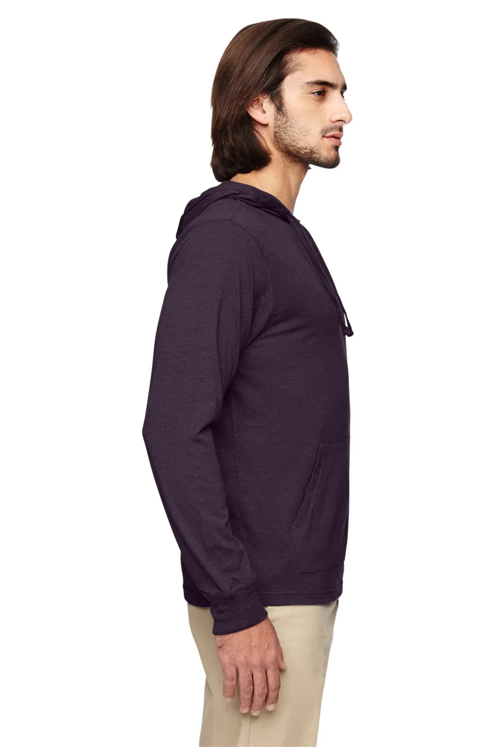 Econscious Mens Eco Jersey Hooded T-SHirt Hoodie - Eggplant Purple