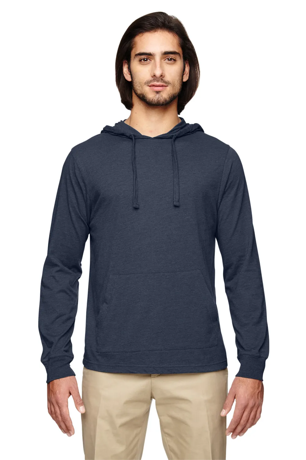 Econscious Mens Eco Jersey Hooded T-SHirt Hoodie - Water Blue