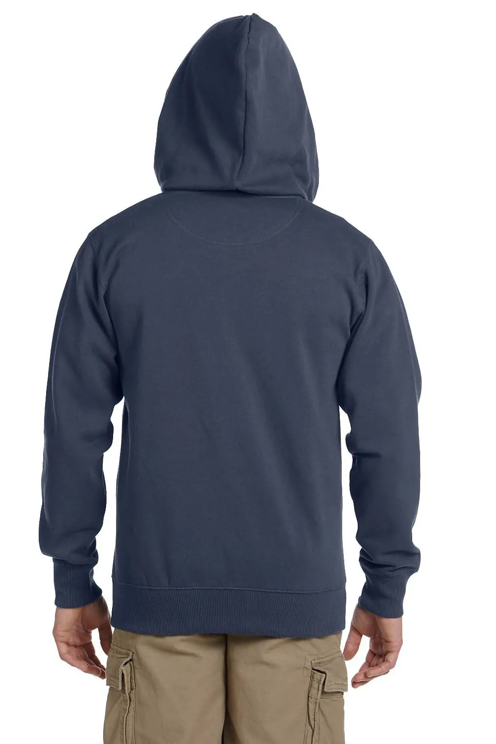 Econscious Mens Full Zip Hooded Sweatshirt Hoodie w/ Pockets - Pacific Blue