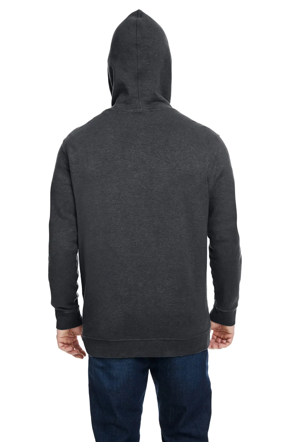 Econscious Mens Hemp Hero Hooded Sweatshirt Hoodie w/ Pouch Pocket - Washed Black