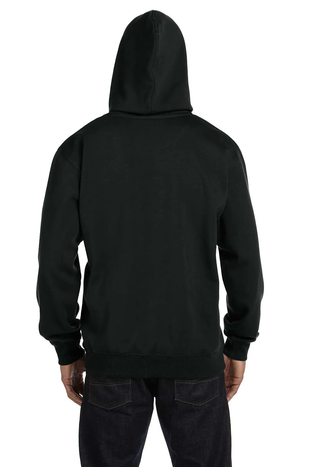 Econscious Mens Hooded Sweatshirt Hoodie w/ Pouch Pocket - Black