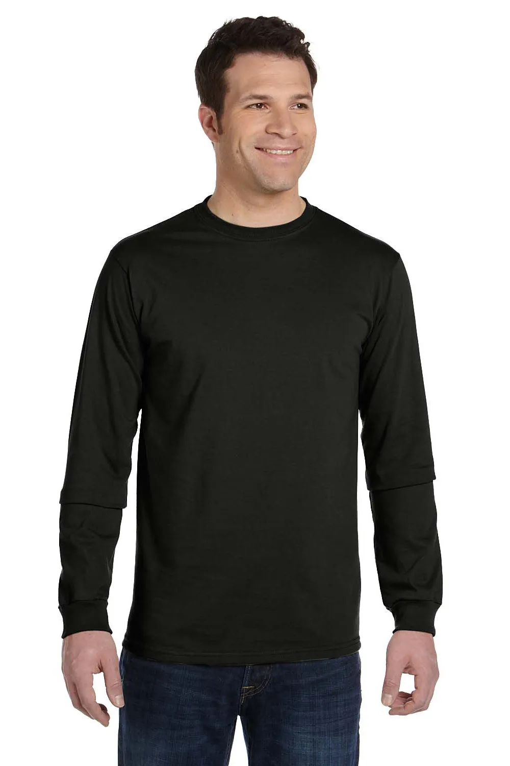 Econscious Mens Long Sleeve Crewneck T-Shirt - Black