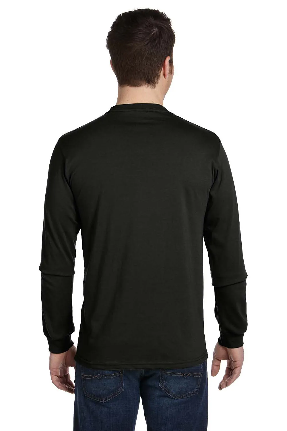 Econscious Mens Long Sleeve Crewneck T-Shirt - Black