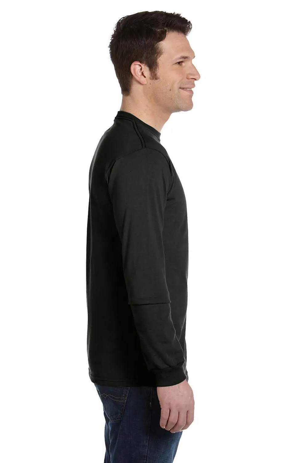 Econscious Mens Long Sleeve Crewneck T-Shirt - Black