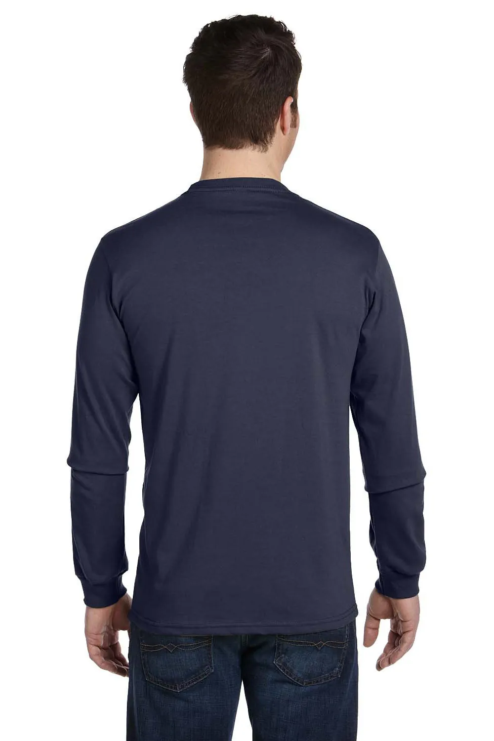 Econscious Mens Long Sleeve Crewneck T-Shirt - Pacific Blue