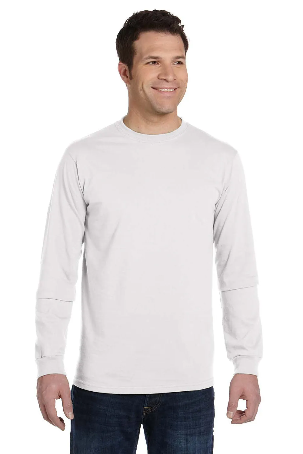 Econscious Mens Long Sleeve Crewneck T-Shirt - White