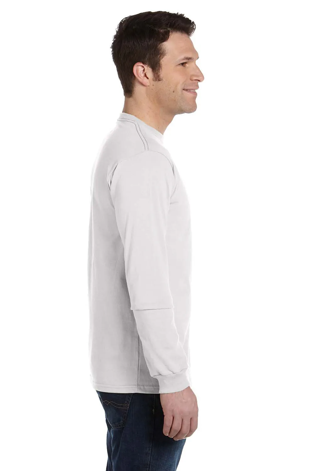 Econscious Mens Long Sleeve Crewneck T-Shirt - White