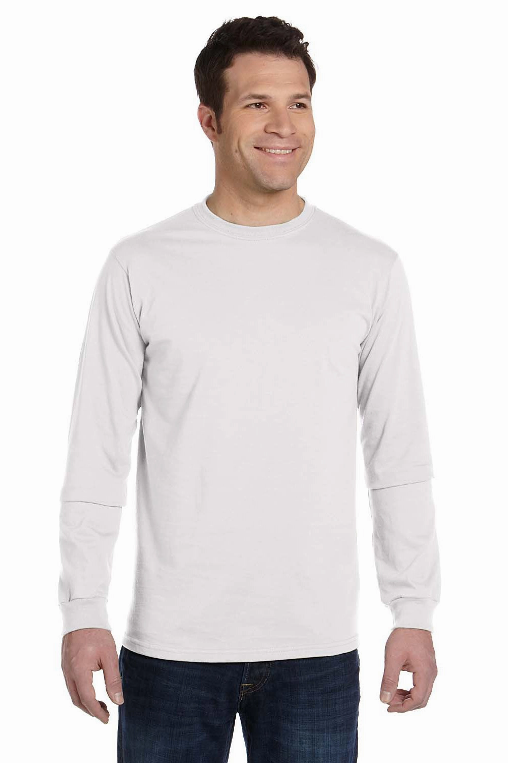 Econscious Mens Long Sleeve Crewneck T-Shirt - White