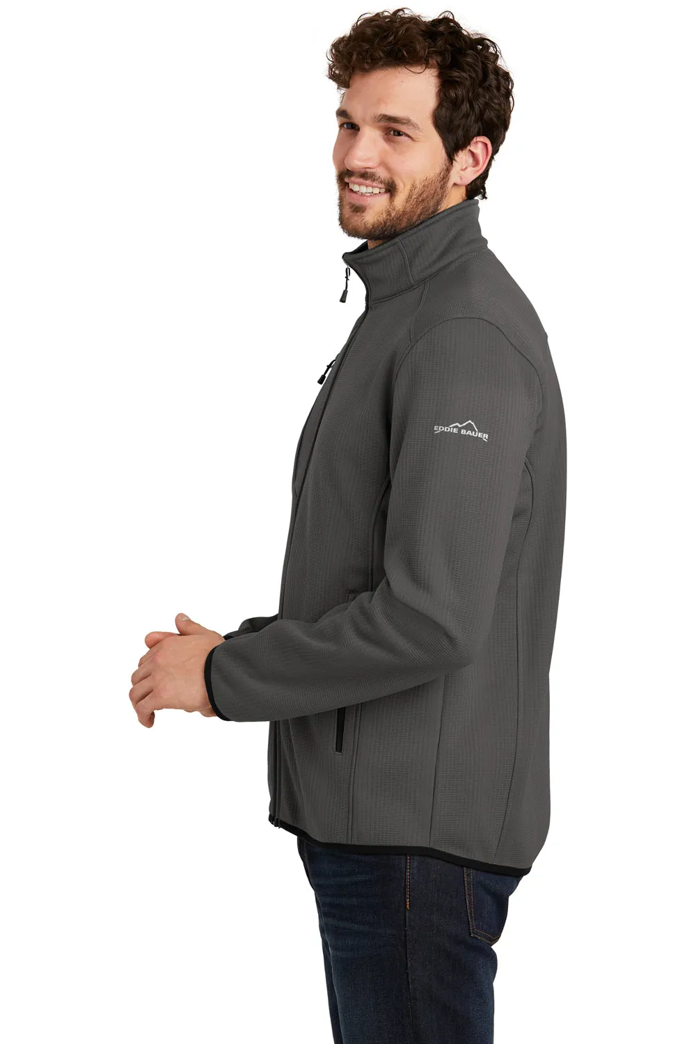 Eddie Bauer Mens Dash Pill Resistant Full Zip Jacket - Steel Grey