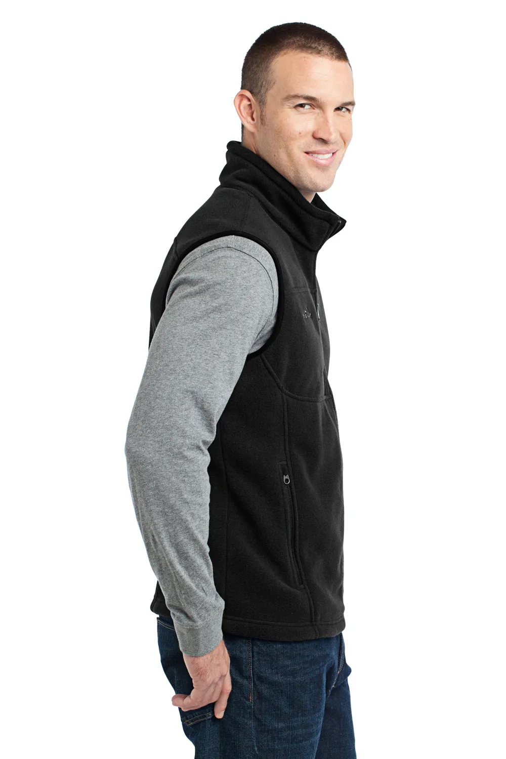Eddie Bauer Mens Full Zip Fleece Vest - Black