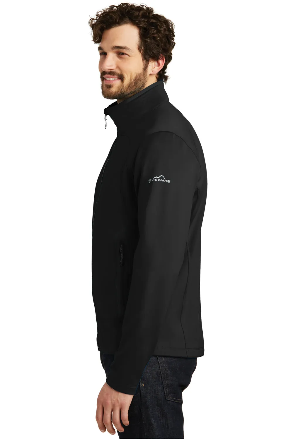 Eddie Bauer Mens Highpoint Pill Resistant Fleece Full Zip Jacket - Black