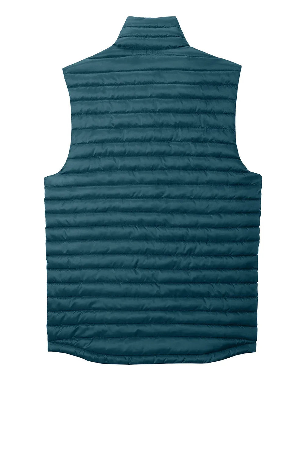 Eddie Bauer Mens Packable Quilted Water Resistant Full Zip Vest - Adriatic Blue