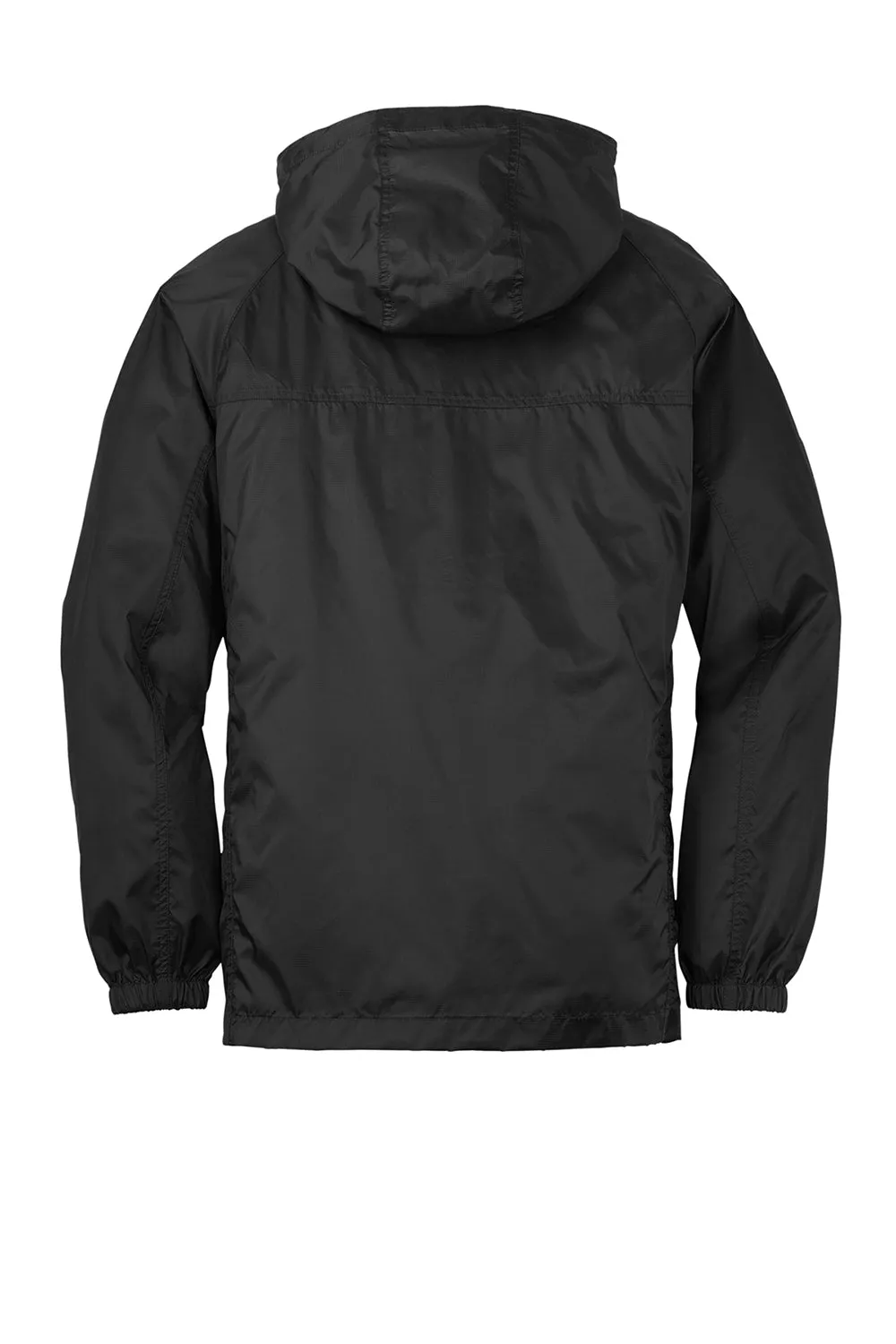 Eddie Bauer Mens Packable Wind Resistant Full Zip Hooded Jacket - Black