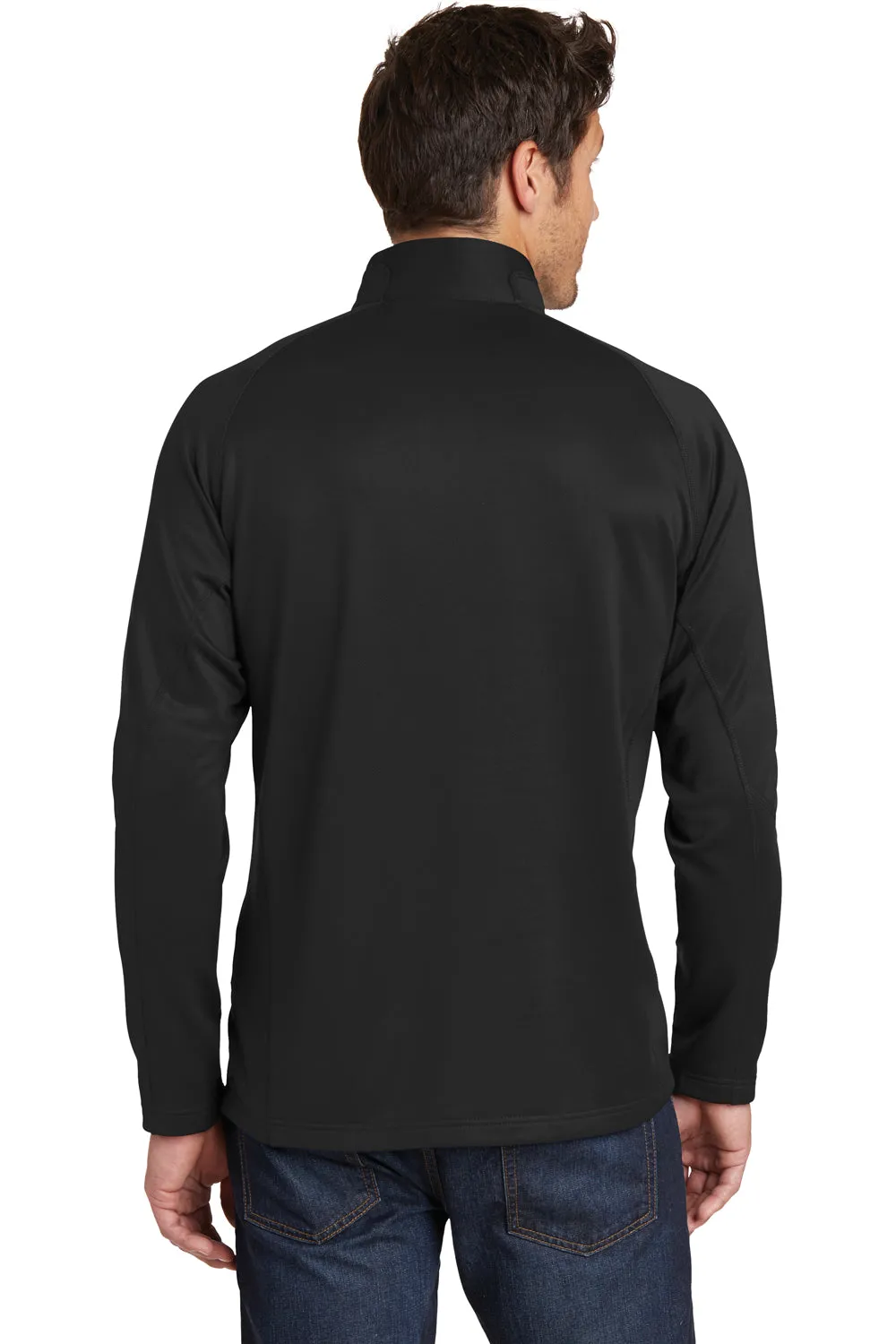 Eddie Bauer Mens Performance Fleece 1/4 Zip Sweatshirt w/ Pocket - Black