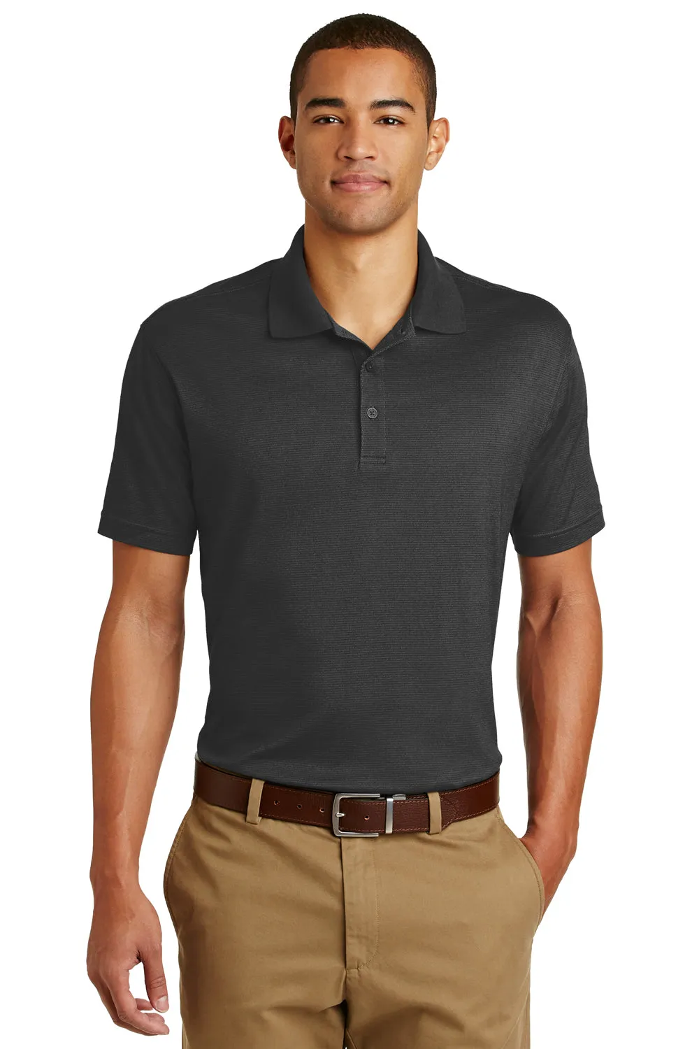 Eddie Bauer Mens Performance UPF 30  Short Sleeve Polo Shirt - Black