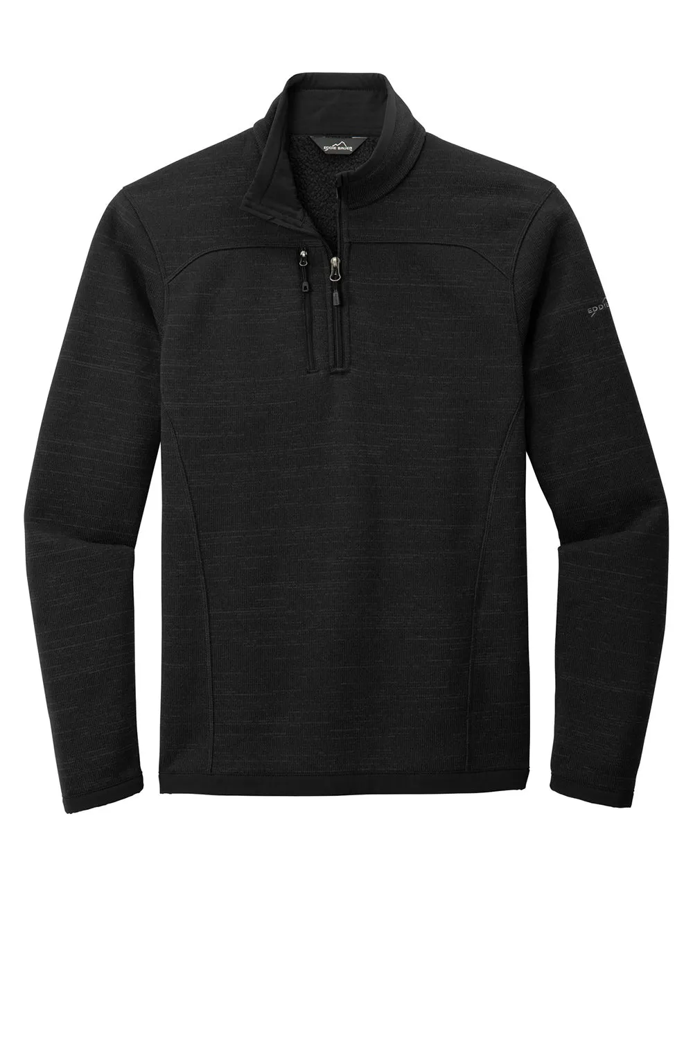 Eddie Bauer Mens Pill Resistant Fleece 1/4 Zip Jacket - Black